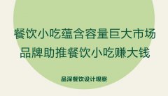 餐飲小吃蘊含容量巨大市場，品牌助推餐飲小吃賺大錢